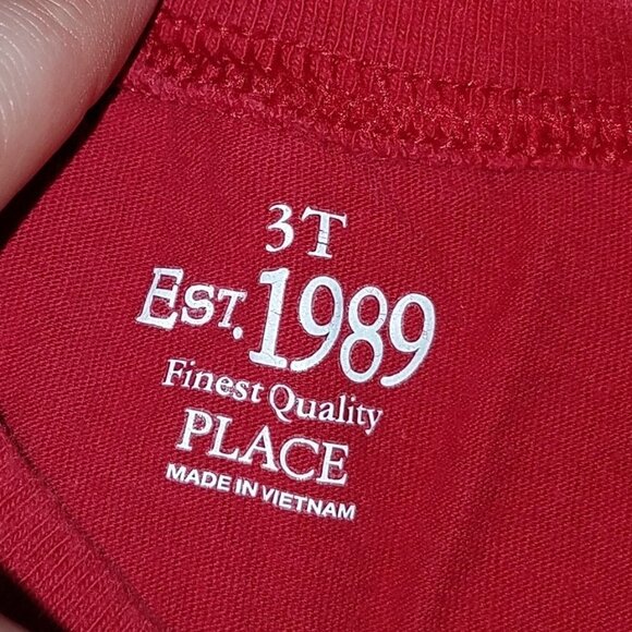 Children's Place Red Flag Tee Top 3T United States USA Patriotic FADING AS IS - Picture 3 of 4
